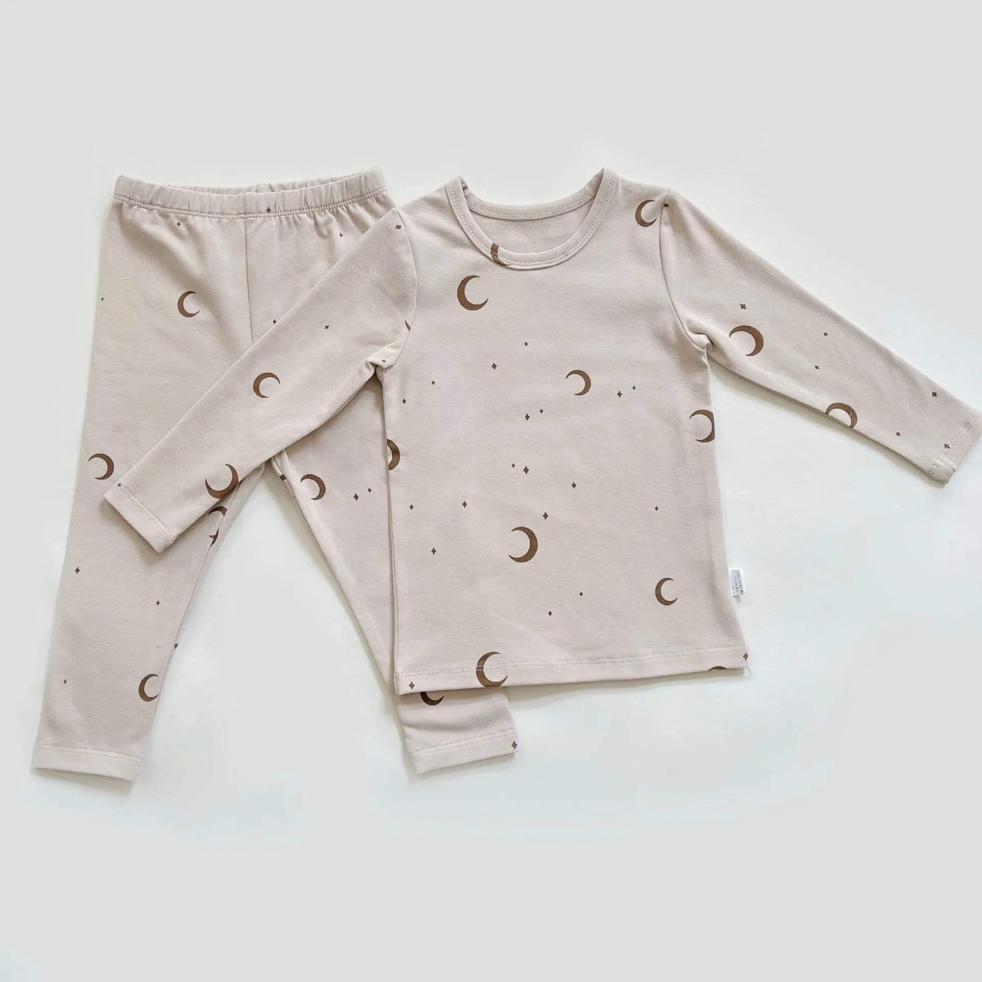2Pcs Set Short Staple Cotton Warm Children'S Home Clothes Autumn and Winter Baby Pajamas Long Sleeved Base Children Clothing Set