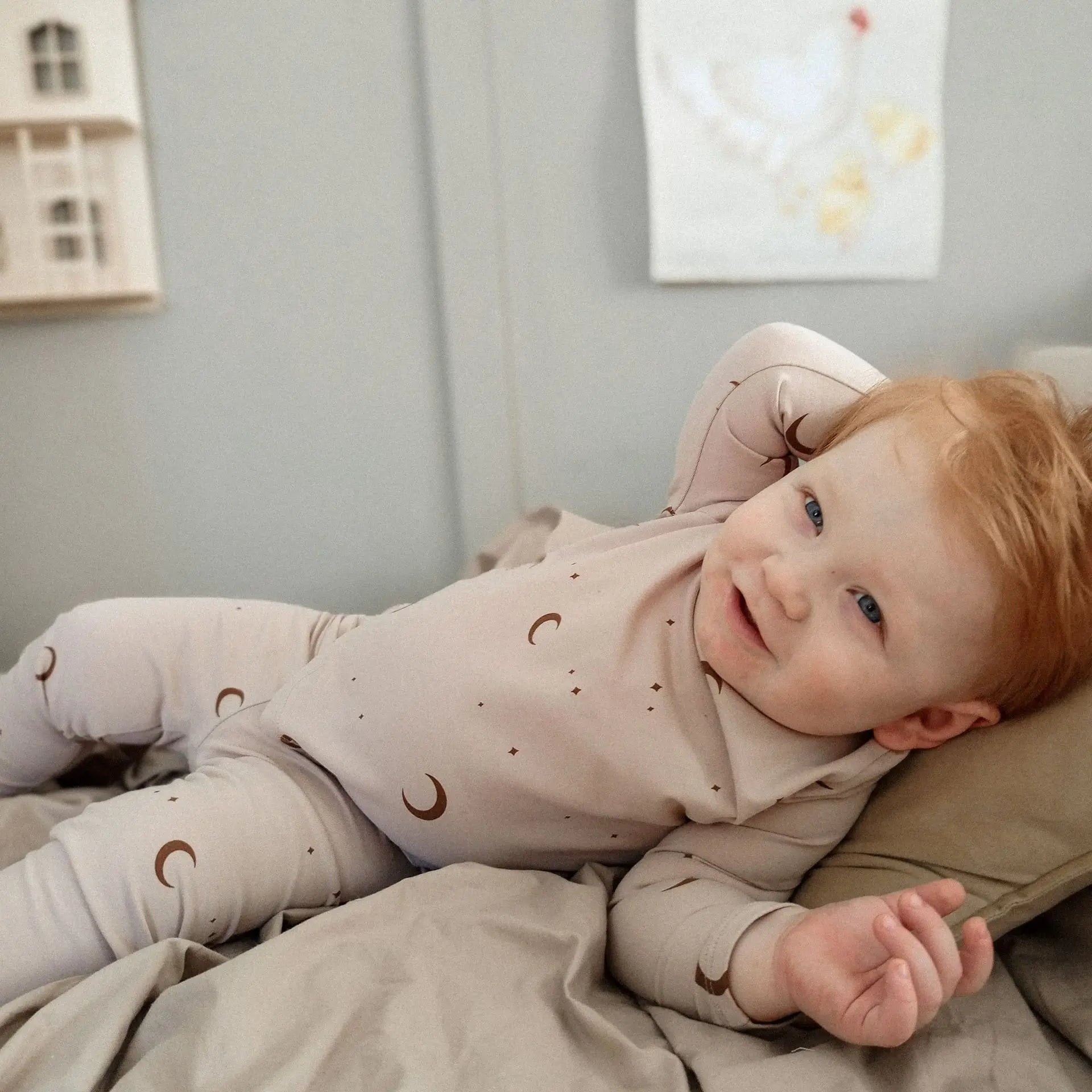 2Pcs Set Short Staple Cotton Warm Children'S Home Clothes Autumn and Winter Baby Pajamas Long Sleeved Base Children Clothing Set