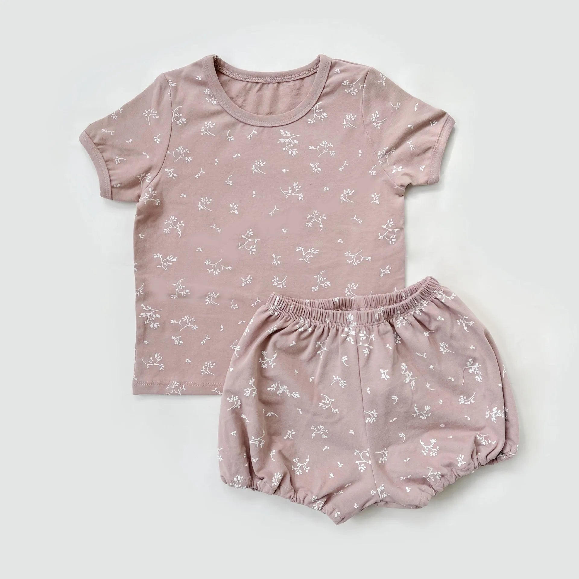 2Pcs Set Short Staple Cotton Warm Children'S Home Clothes Autumn and Winter Baby Pajamas Long Sleeved Base Children Clothing Set