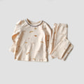 2Pcs Set Short Staple Cotton Warm Children'S Home Clothes Autumn and Winter Baby Pajamas Long Sleeved Base Children Clothing Set