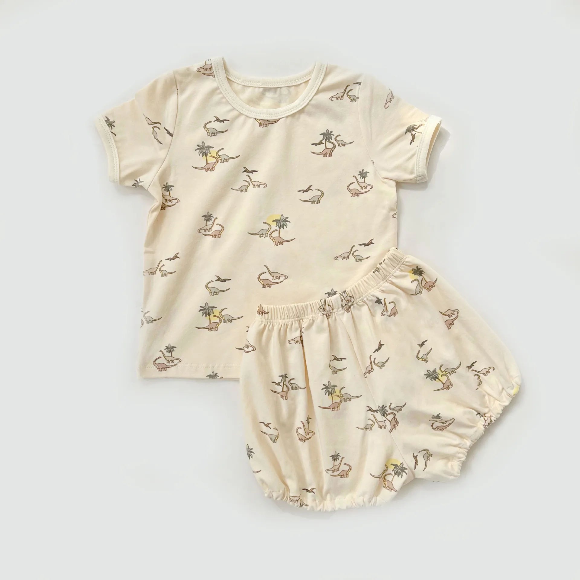 2Pcs Set Short Staple Cotton Warm Children'S Home Clothes Autumn and Winter Baby Pajamas Long Sleeved Base Children Clothing Set